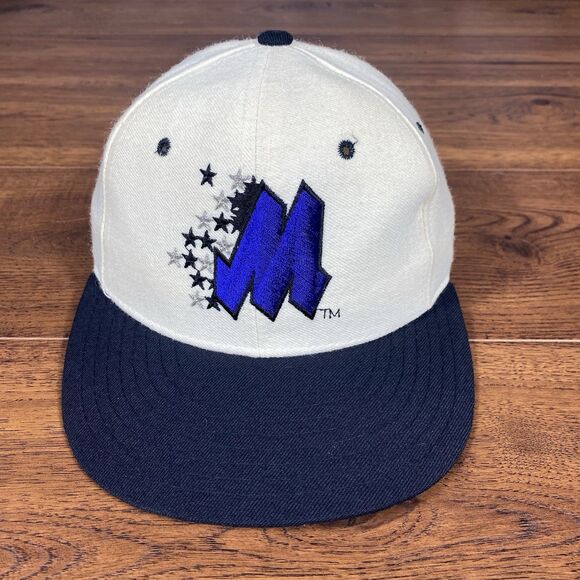 New Era Other - Vintage Orlando Magic New Era 5950 Fitted Hat 6 7/8 NBA Wool Cream Navy USA